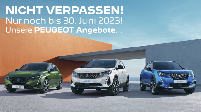 Offres de leasing Peugeot - Jusqu'au 30 juin seulement !